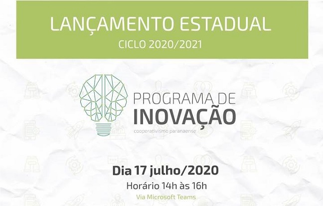 INOVAÇÃO: Programa do cooperativismo paranaense lança o ciclo 2020/21 na sexta-feira