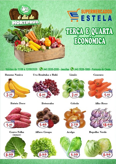 Dia do Hortifruti no Supermercado Estela de Formosa e Jesuítas!