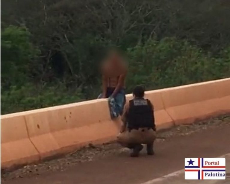 Palotina: Policia Militar salva homem que pretendia se jogar da ponte do Rio Piquiri