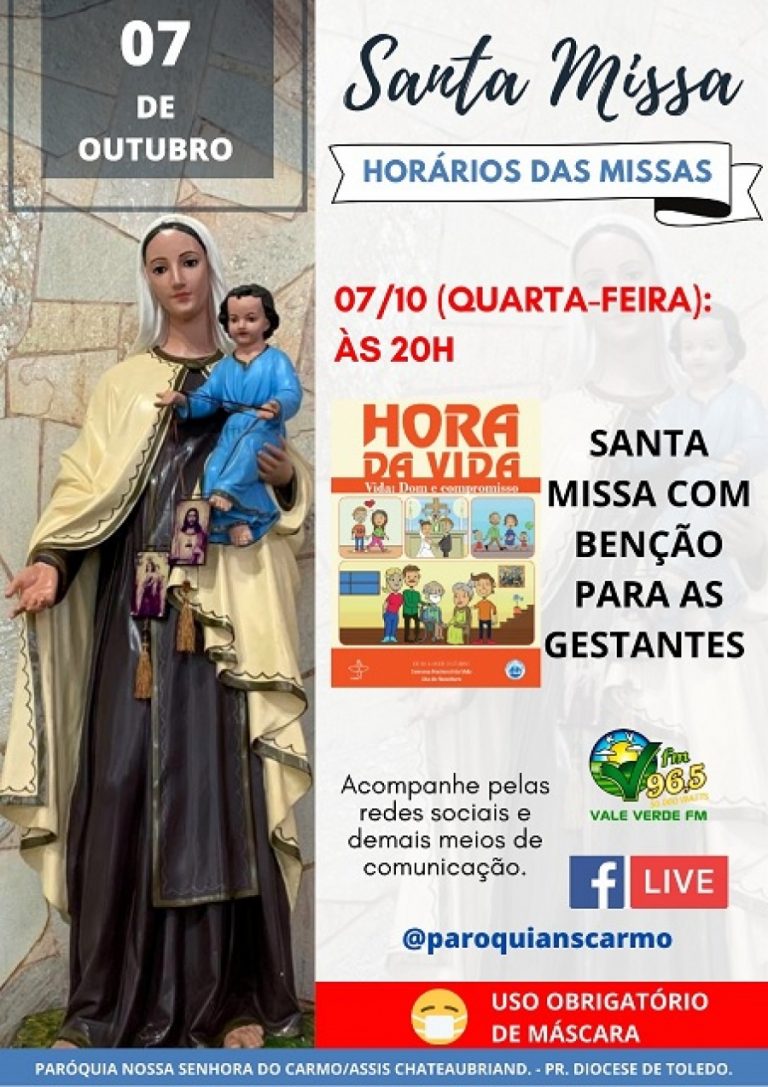 Missa hoje em Assis com bênção para as gestantes dentro da Semana Nacional da Vida
