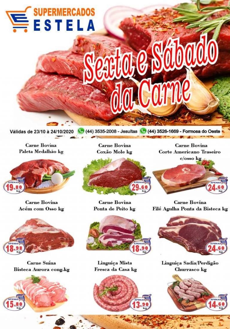 Final de semana da carne no Supermercado Estela!