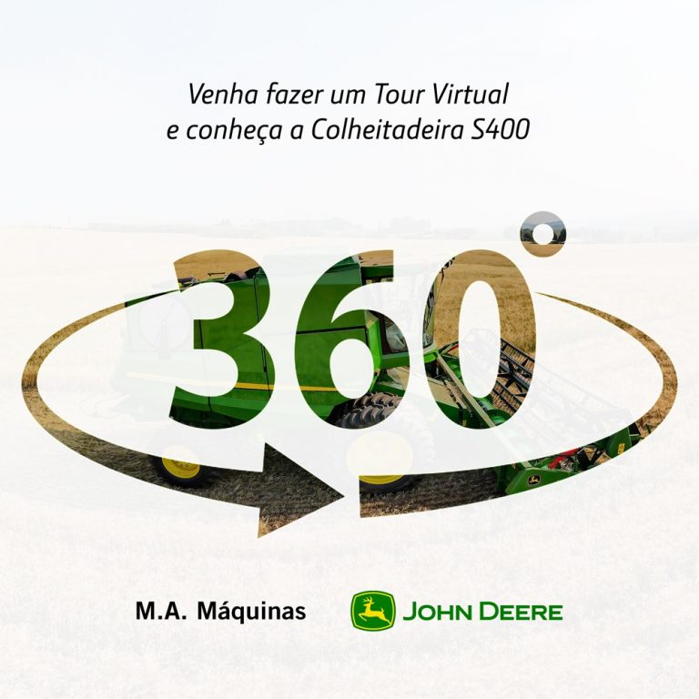 Já está disponível o Tour Virtual da linha de Colheitadeiras S400