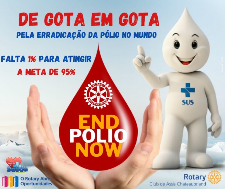 Falta pouco para Assis Chateaubriand atingir 95% de vacinação contra a paralisia infantil