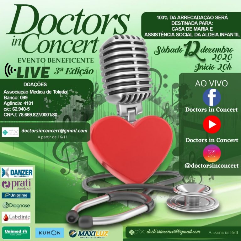 Doctors inConcert acontece hoje e vai beneficiar a Casa de Maria e Aldeia Infantil de Toledo