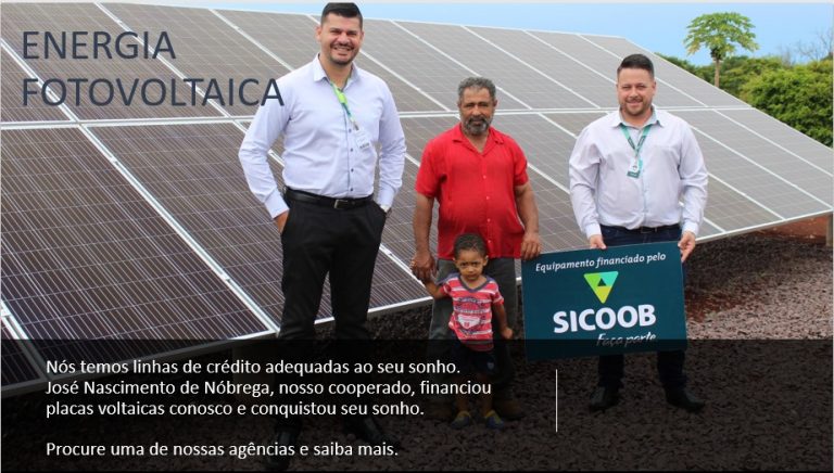Energia fotovoltaica: financie no Sicoob!