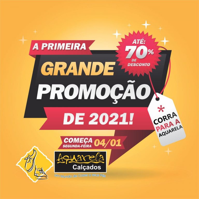 Comece bem 2021: corra para a Aquarela Calçados!