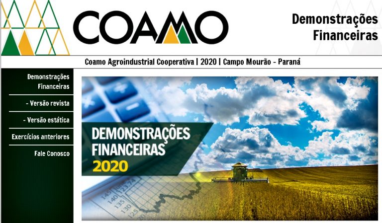Coamo inova na apresentação das Demonstrações Financeiras do exercício 2020