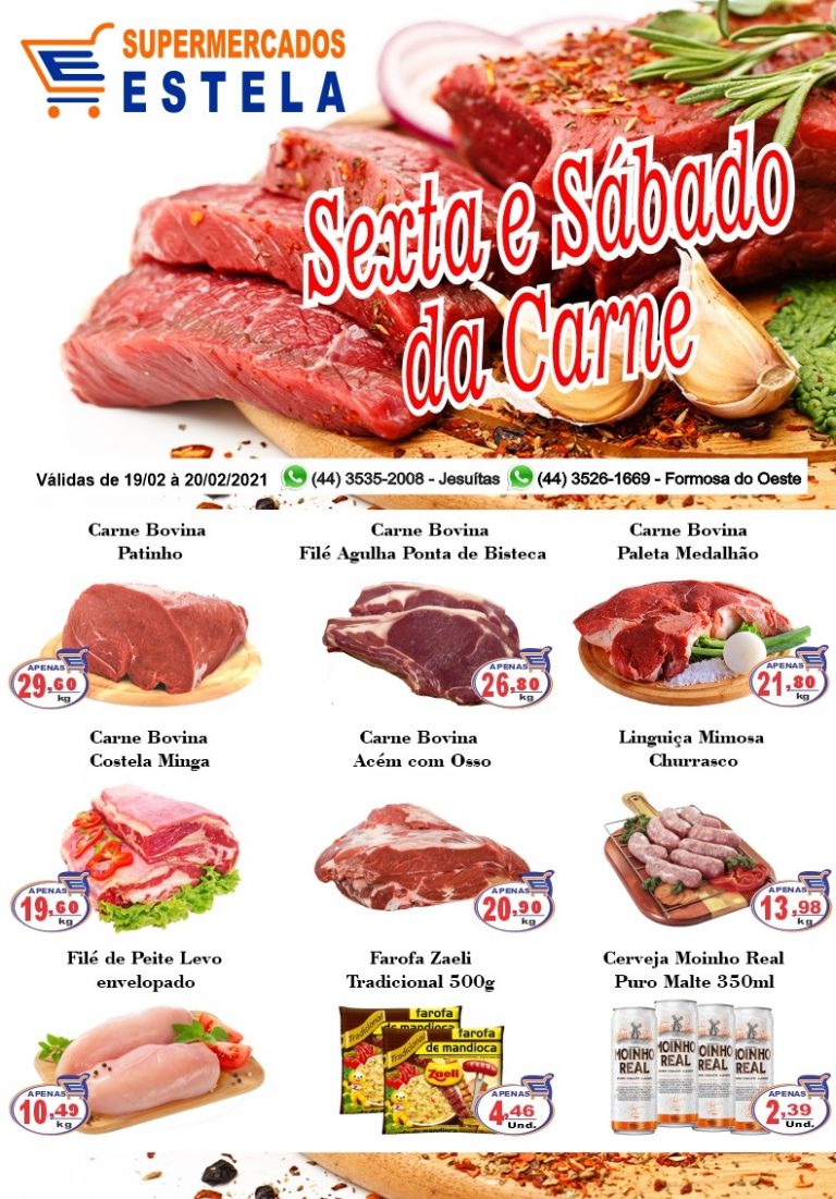 Fim de semana com economia é no Supermercado Estela!