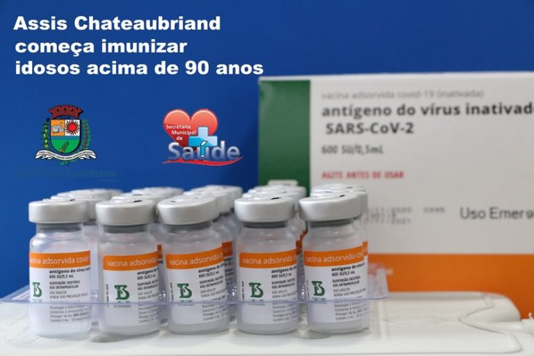 Assis Chateaubriand inicia vacinação em idosos acima de 90 anos