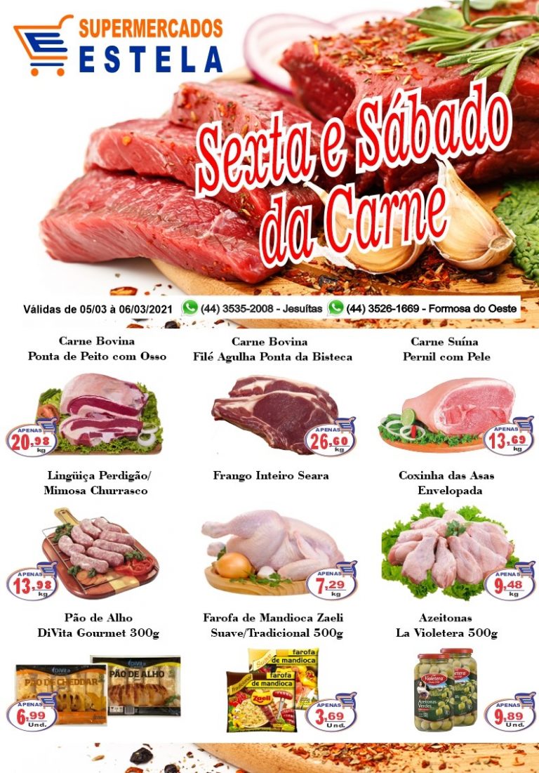 Fim de semana da carne no Supermercado Estela