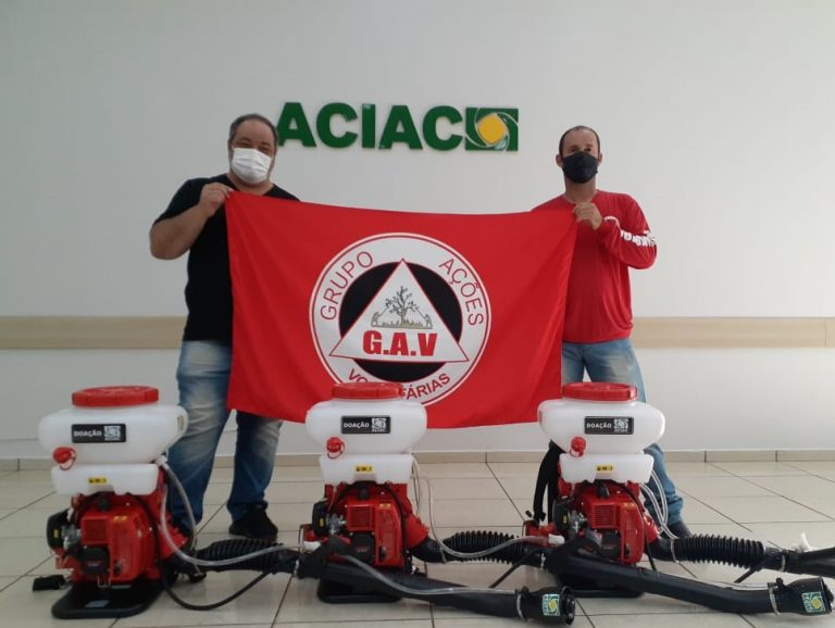 ACIAC repassa equipamentos para Grupo GAV dar sequência ao trabalho de sanitização