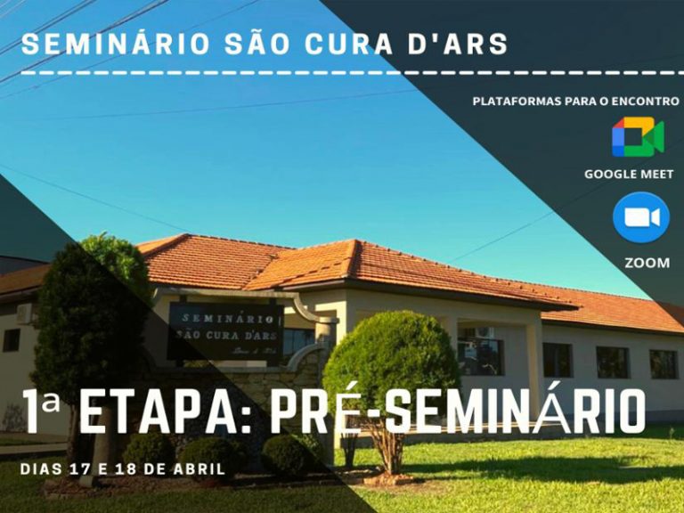 Pré-seminário on-line acontece neste domingo