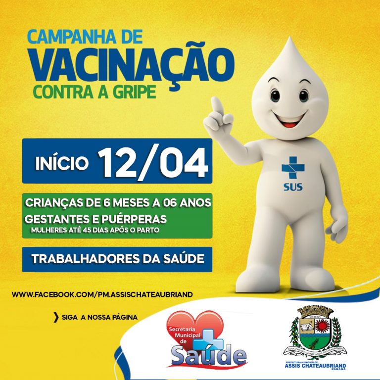 Programação para vacinação contra gripe em Assis Chateaubriand