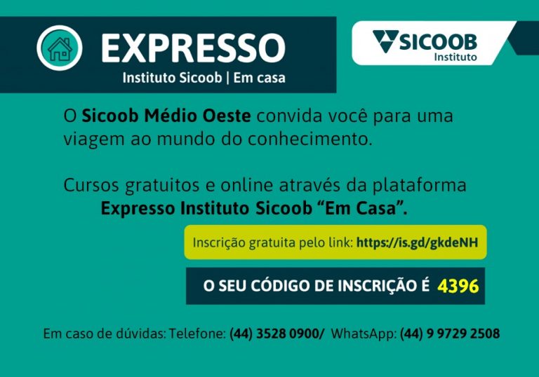 Expresso Instituto Sicoob lança cursos online e gratuitos