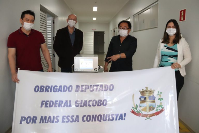 Deputado Federal Giacobo repassa respirador pulmonar para Cafelândia