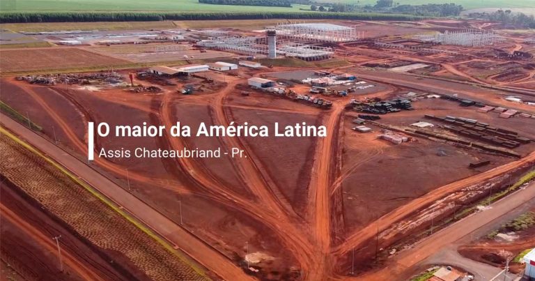 Obra do Frigorífico da Frimesa em Assis Chateaubriand já aponta no horizonte