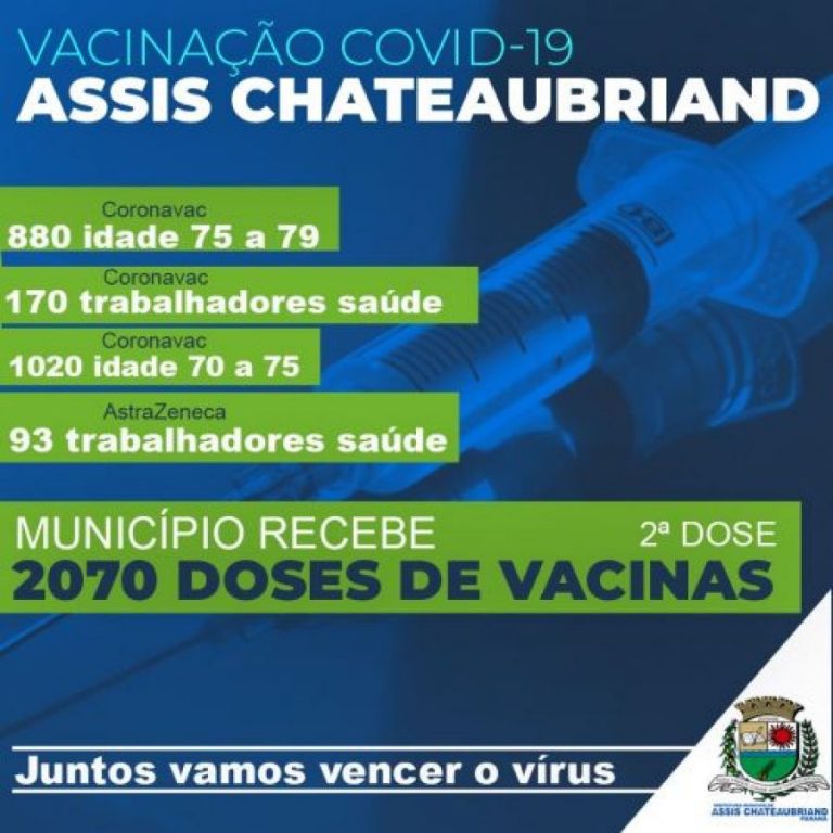 Assis: Saúde recebe mais de 2 mil doses, mas praticamente tudo para segunda dose