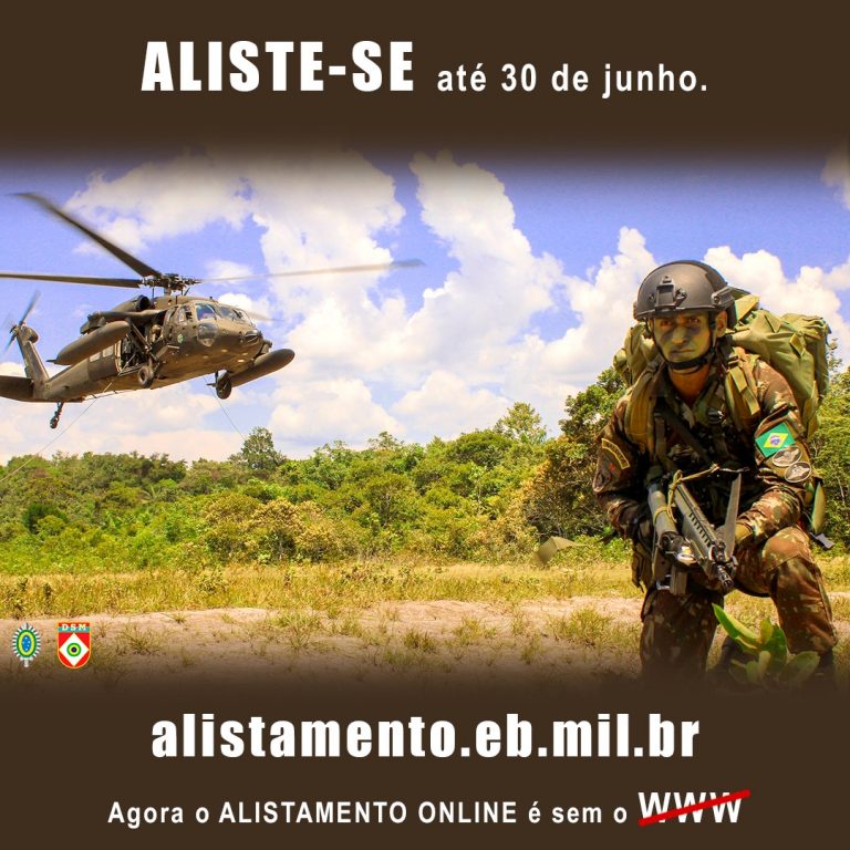 Nascidos em 2003 precisam realizar o Alistamento Militar até 30 junho