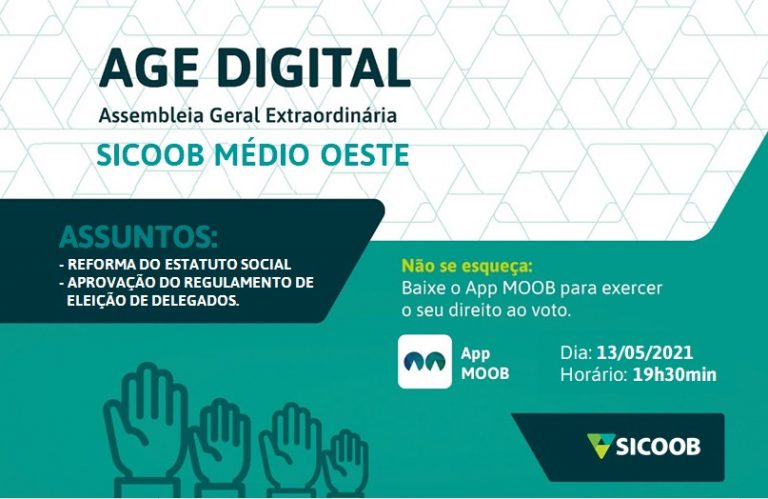 Sicoob Médio Oeste realiza hoje Assembleia Geral Extraordinária