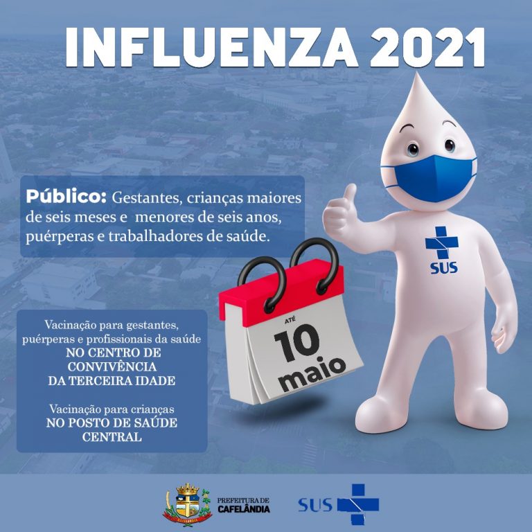 Vacinação para crianças, gestantes e puérperas contra a Influenza termina no próximo dia 10