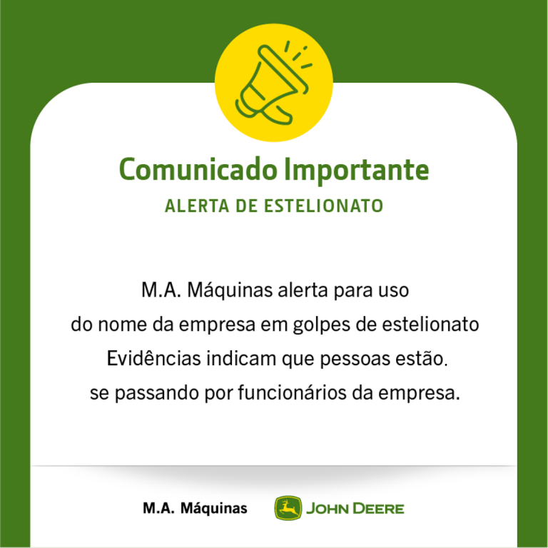 M.A. Máquinas alerta para uso do nome da empresa em golpes de estelionato
