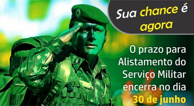 Nascidos em 2003 tem até 30 de junho para realizar alistamento militar