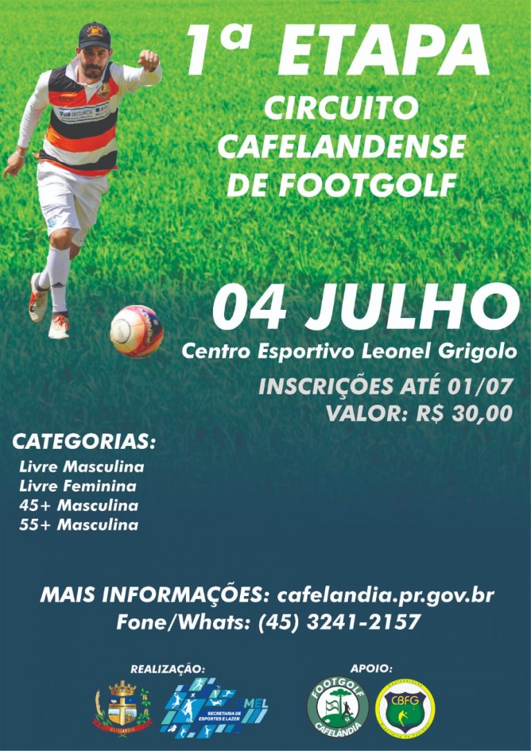 Secretaria de Esportes de Cafelândia abre inscrições para circuito de Footgolf