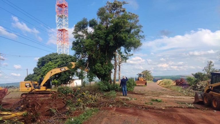 Município de Cafelândia realiza retirada das árvores à margem da PR 574