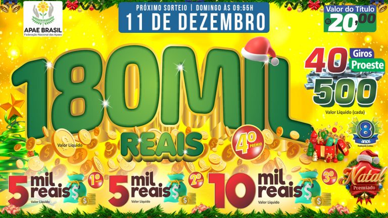 Proeste: Neste domingo, tem R$180 mil no 4º prêmio