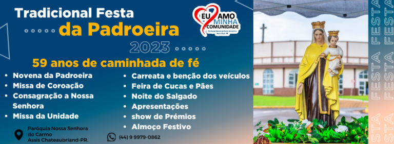 Novena abre nesta quinta a Festa da Padroeira Nossa Senhora do Carmo