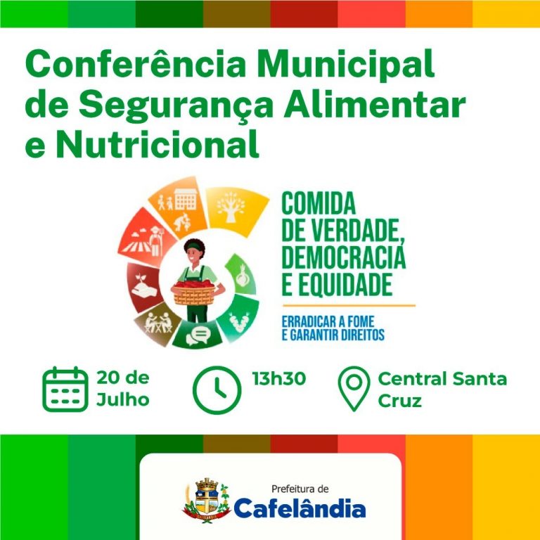 Cafelândia realiza Conferência de segurança alimentar e nutricional nesta quinta-feira