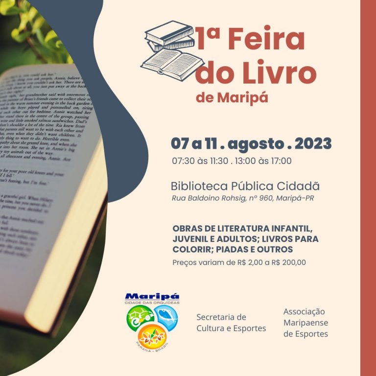 1ª Feira do Livro segue até sexta-feira (11) na Biblioteca Pública de Maripá