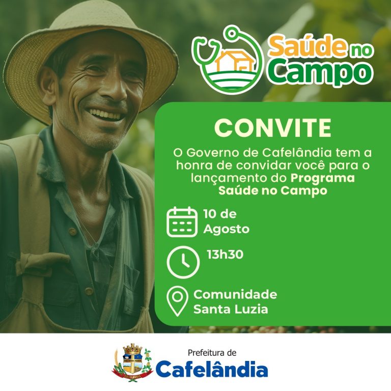 Cafelândia lança programa “Saúde no Campo” na comunidade Santa Luzia nesta quinta-feira (10)