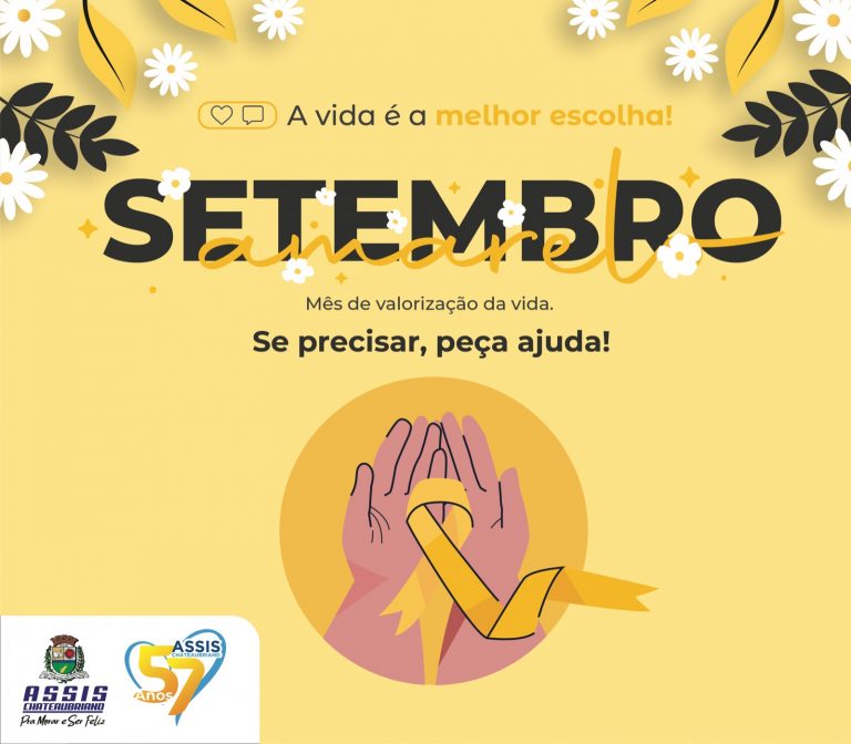 Setembro Amarelo: Ações serão realizadas para conscientização da valorização da vida