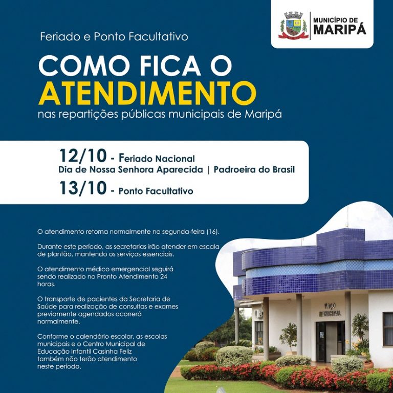 Maripá terá ponto facultativo nesta sexta-feira (13), após feriado nacional