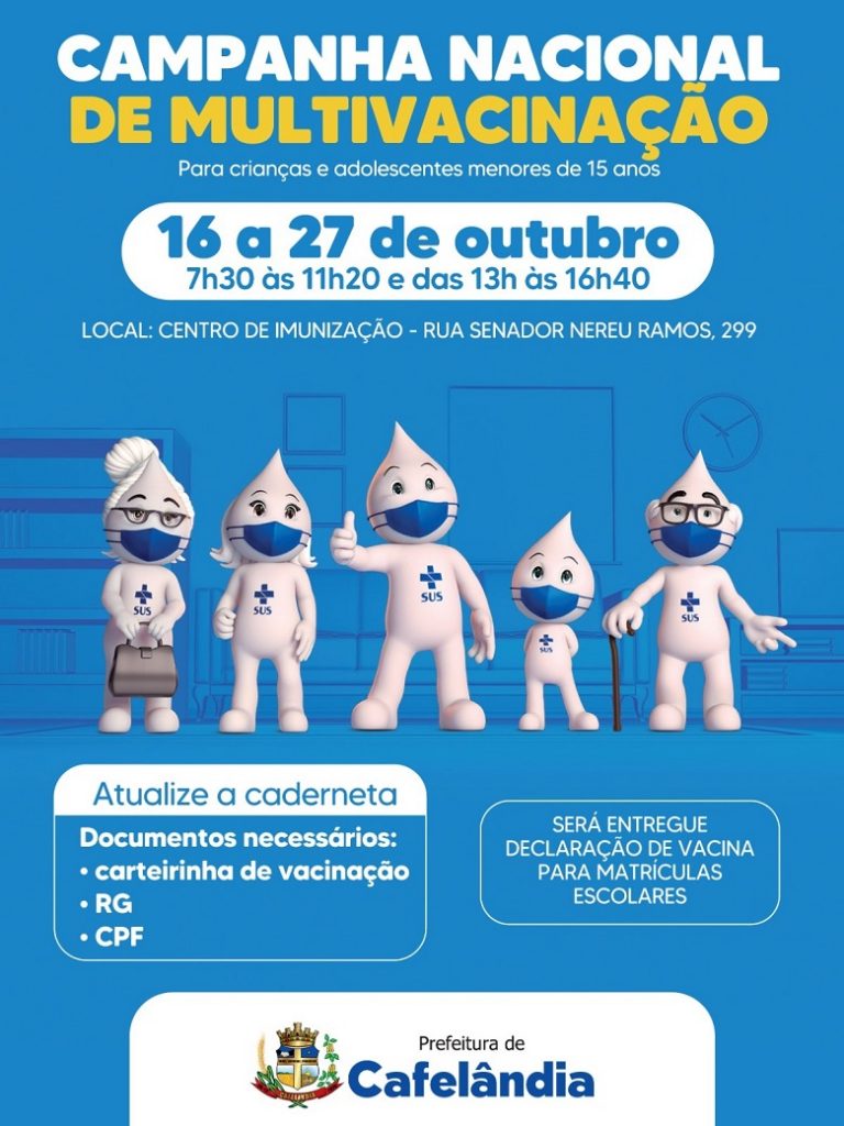 Saúde de Cafelândia promove Campanha de Multivacinação