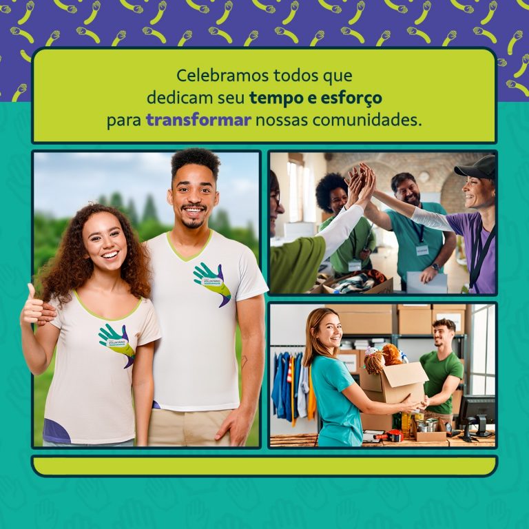 Hoje é celebrado o Dia Nacional do Voluntariado!