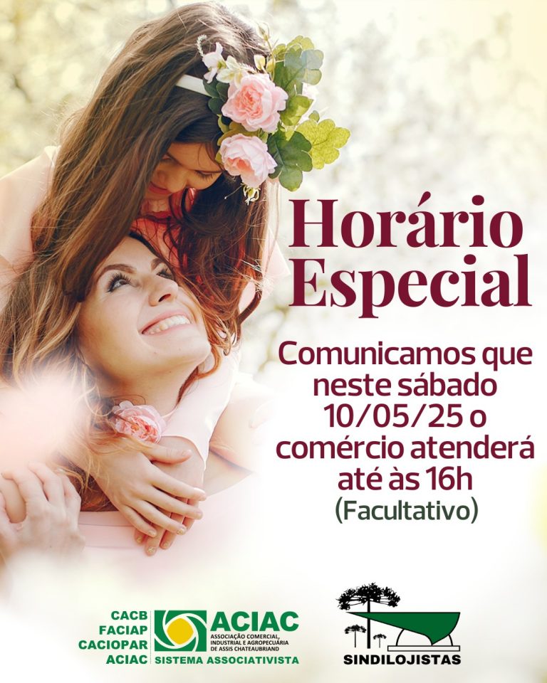 ACIAC: Empresas associadas podem atender em horário especial no sábado