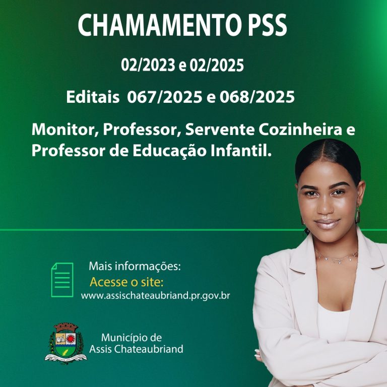 Município de Assis Chateaubriand convoca candidatos para PSS