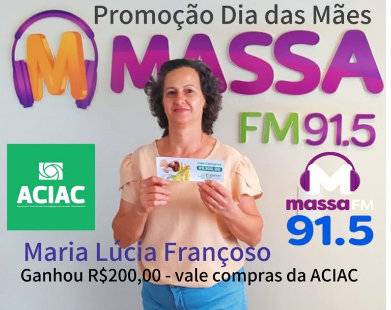 ACIAC sorteia vales-compra para mães em parceria com emissoras de rádio