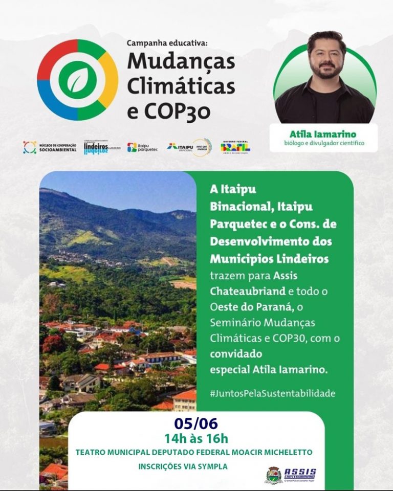Seminário sobre Mudanças Climáticas e COP 30 em Assis Chateaubriand