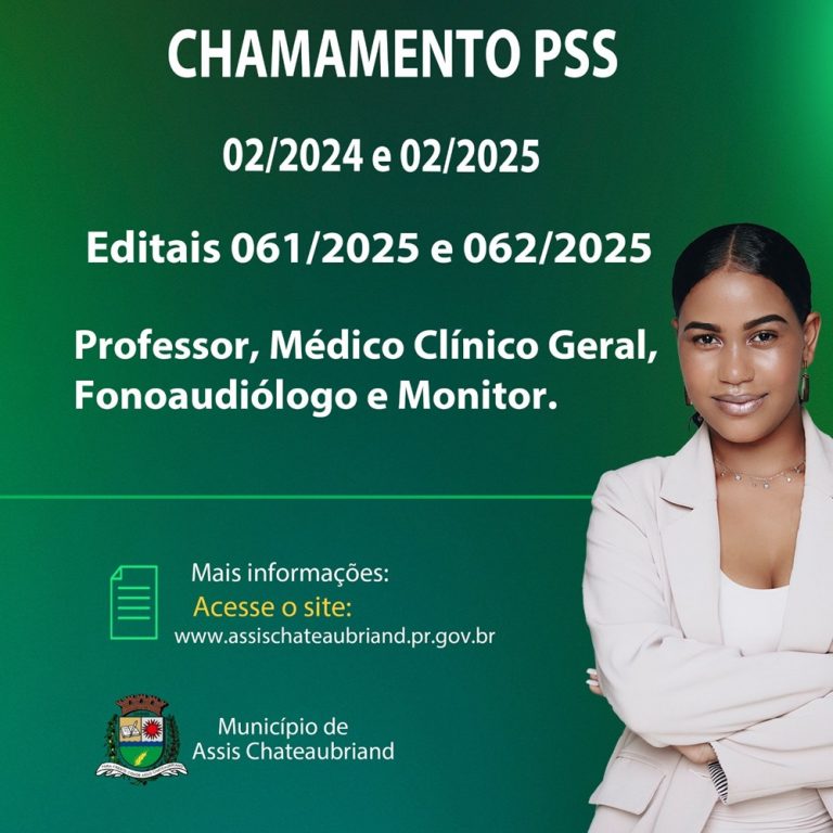 Município de Assis Chateaubriand convoca candidatos para PSS