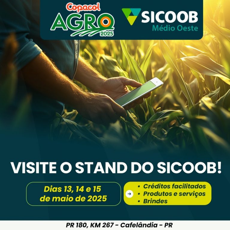 Sicoob com créditos diferenciados no Copacol Agro 2025