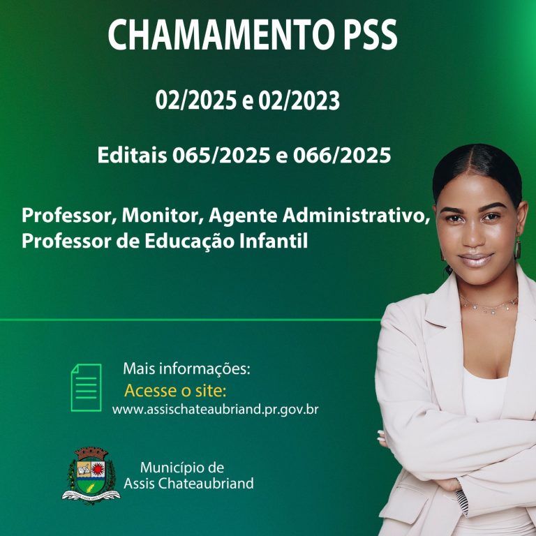 Município de Assis Chateaubriand convoca candidatos para PSS