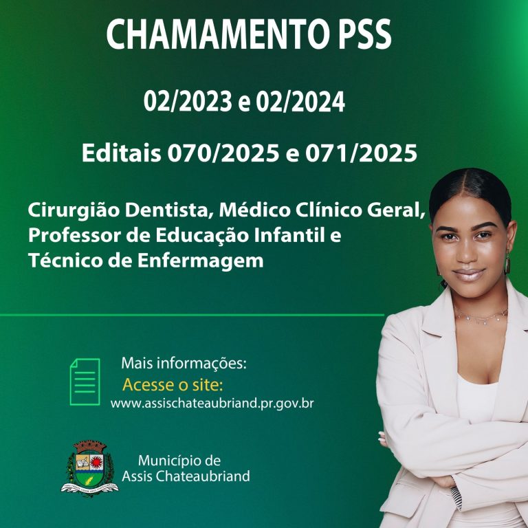 Município de Assis Chateaubriand convoca candidatos para PSS