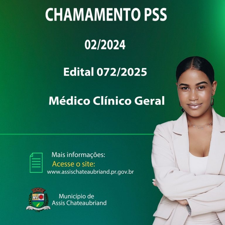 Município de Assis Chateaubriand convoca candidatos para PSS