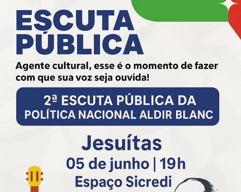 Jesuítas realiza 2ª Escuta Pública da Política Nacional Aldir Blanc