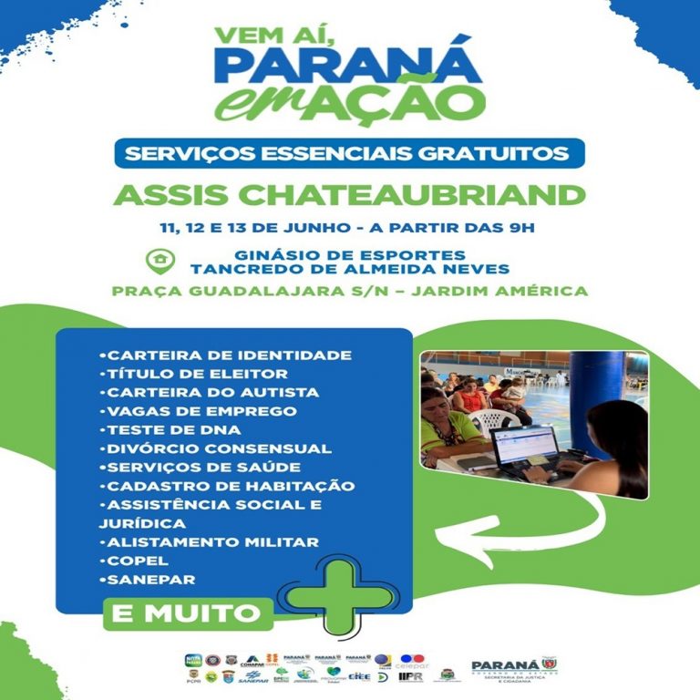 Paraná em Ação chega a Assis Chateaubriand nos dias 11, 12 e 13 de junho