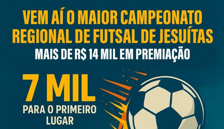 Jesuítas lança maior campeonato regional de futsal com mais de R$ 14 mil em premiações