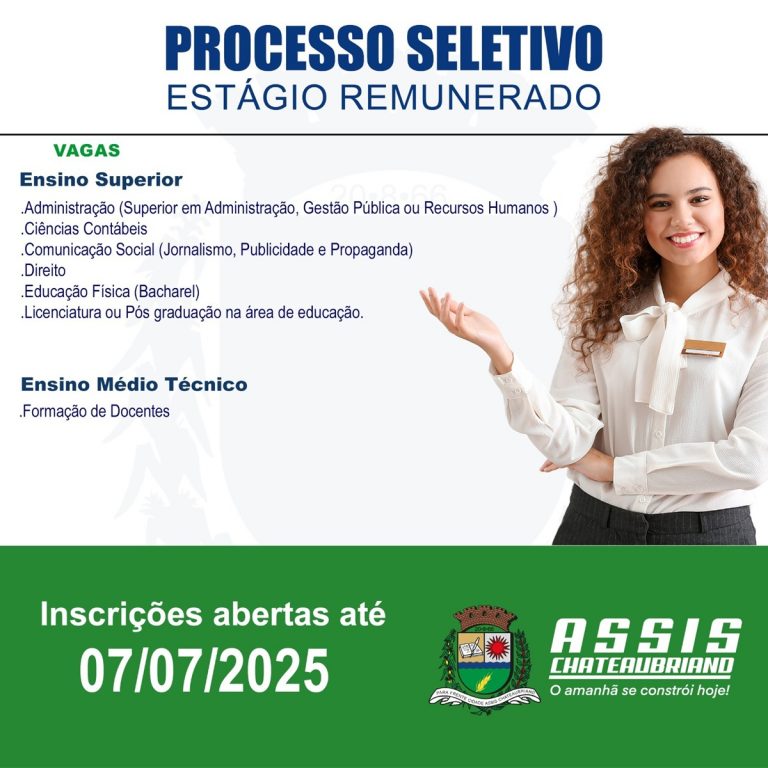 Trinta e nove vagas são ofertadas através do novo PSE em Assis Chateaubriand